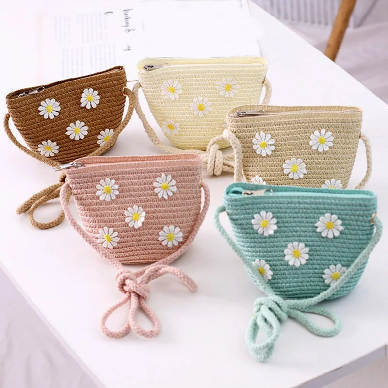 Flowers Straw Bag